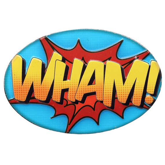 Wham Embossed Metal Magnet: Tin