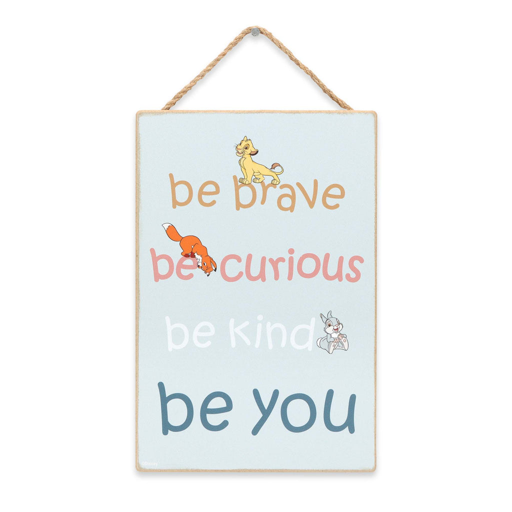Simba, Tod, & Thumper Be You Hanging Wood Wall Decor: Wood