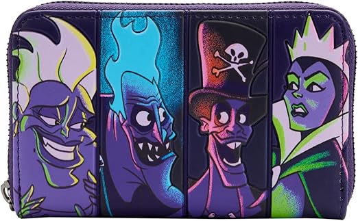 Loungefly Disney Villains in the Dark Zip Around Wallet