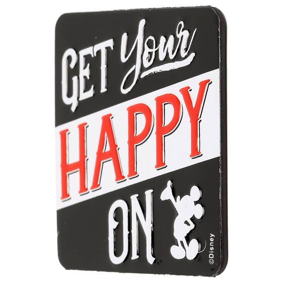 Mickey Mouse Get Your Happy On Embossed Metal Magnet: Tin