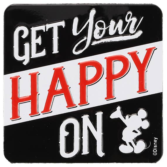 Mickey Mouse Get Your Happy On Embossed Metal Magnet: Tin
