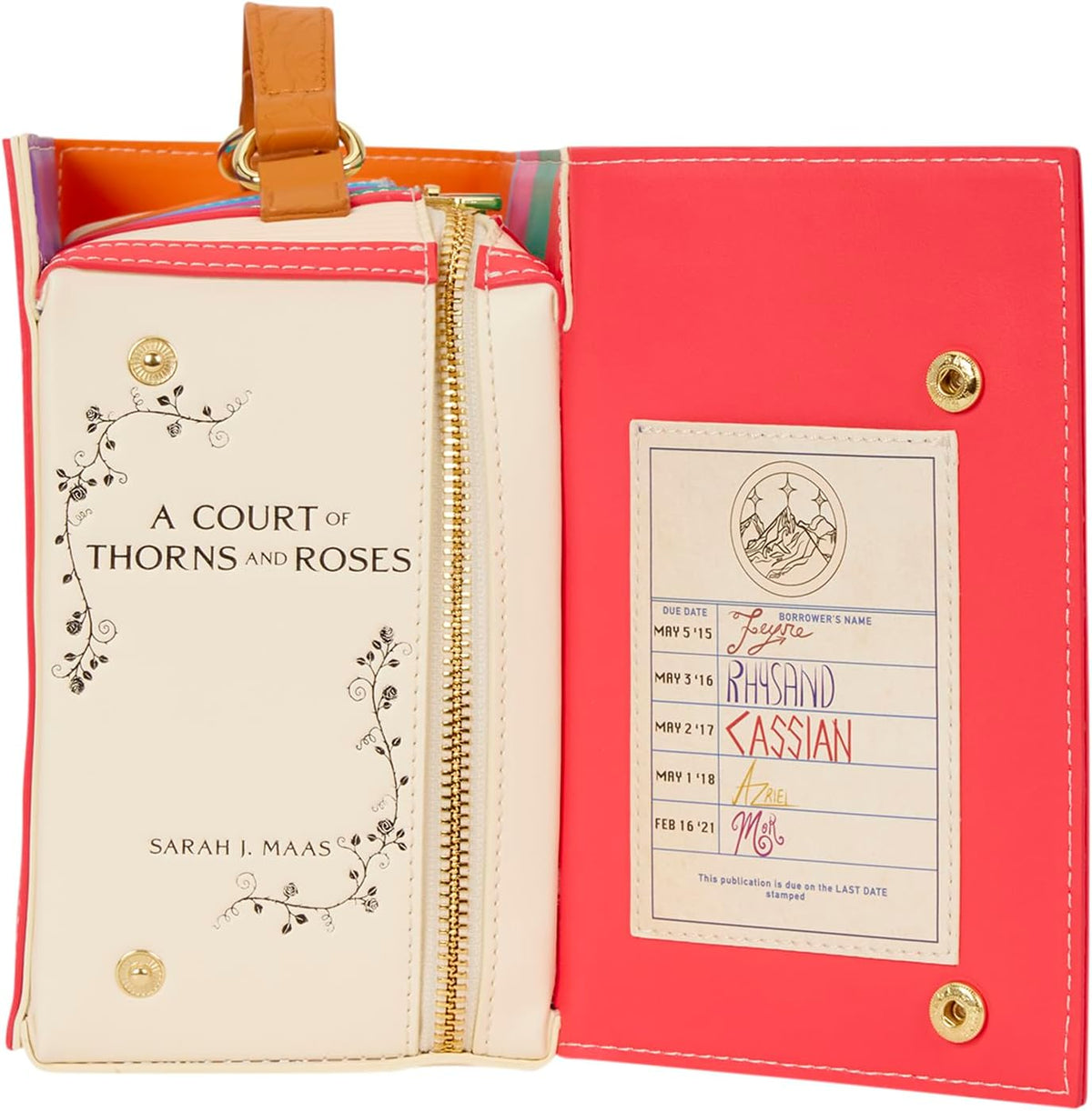 Loungefly A Court of Thorns and Roses Book Series Figural Crossbody Bag