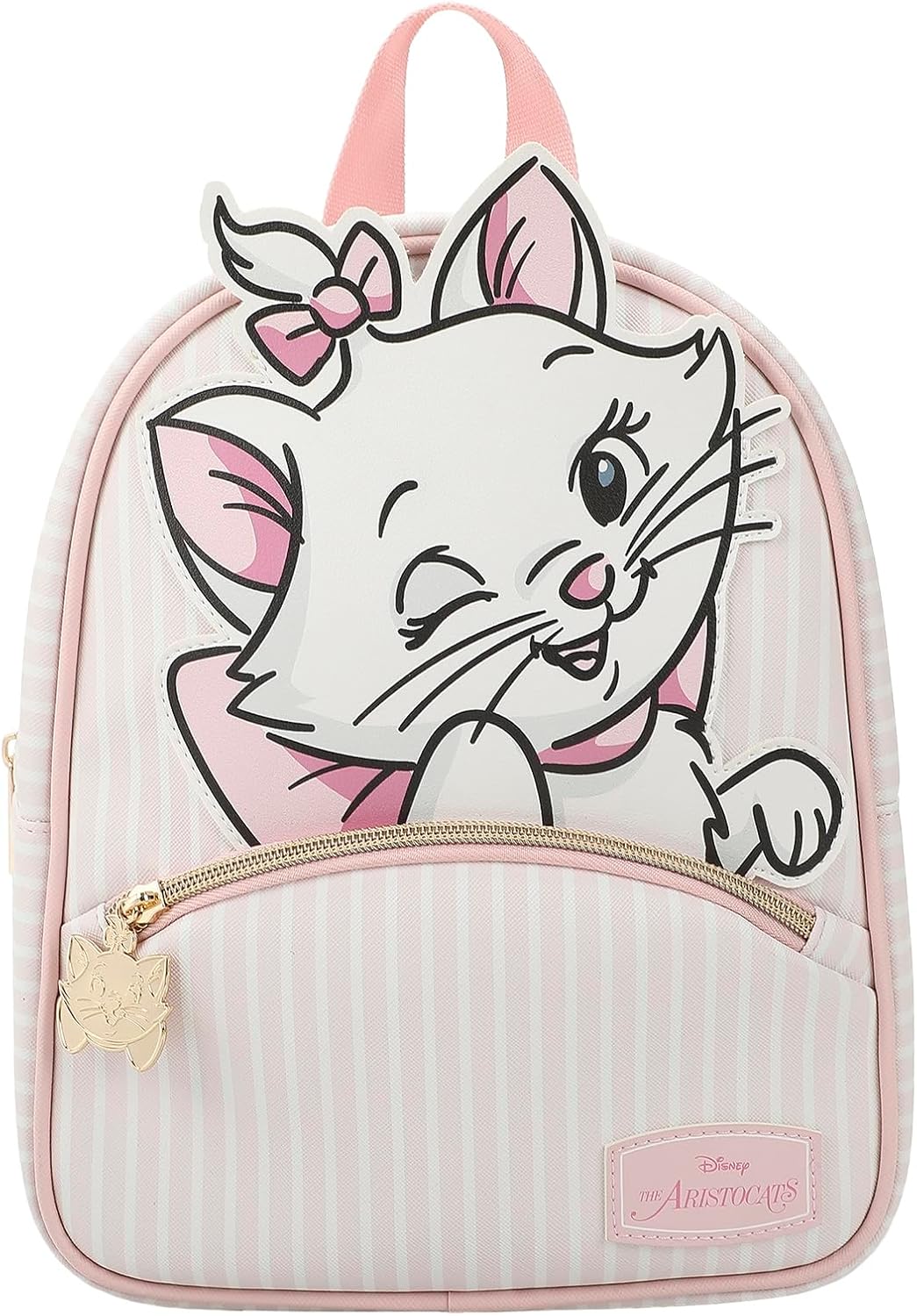 BioWorld Disney Aristocats Marie Winking Pink & White 10.5" Mini PU Backpack