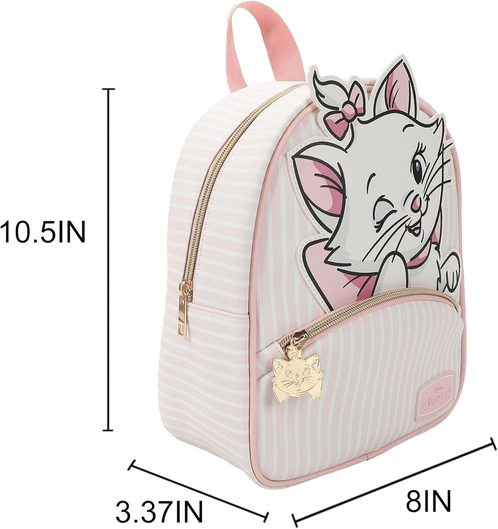 BioWorld Disney Aristocats Marie Winking Pink & White 10.5" Mini PU Backpack