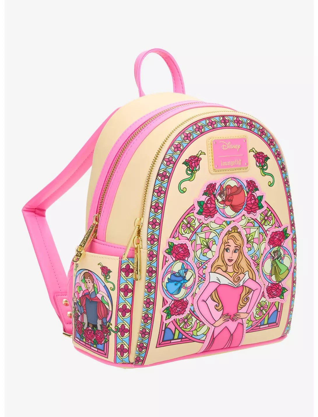 Loungefly Disney Sleeping Beauty Aurora Stained Glass Portrait Mini Backpack