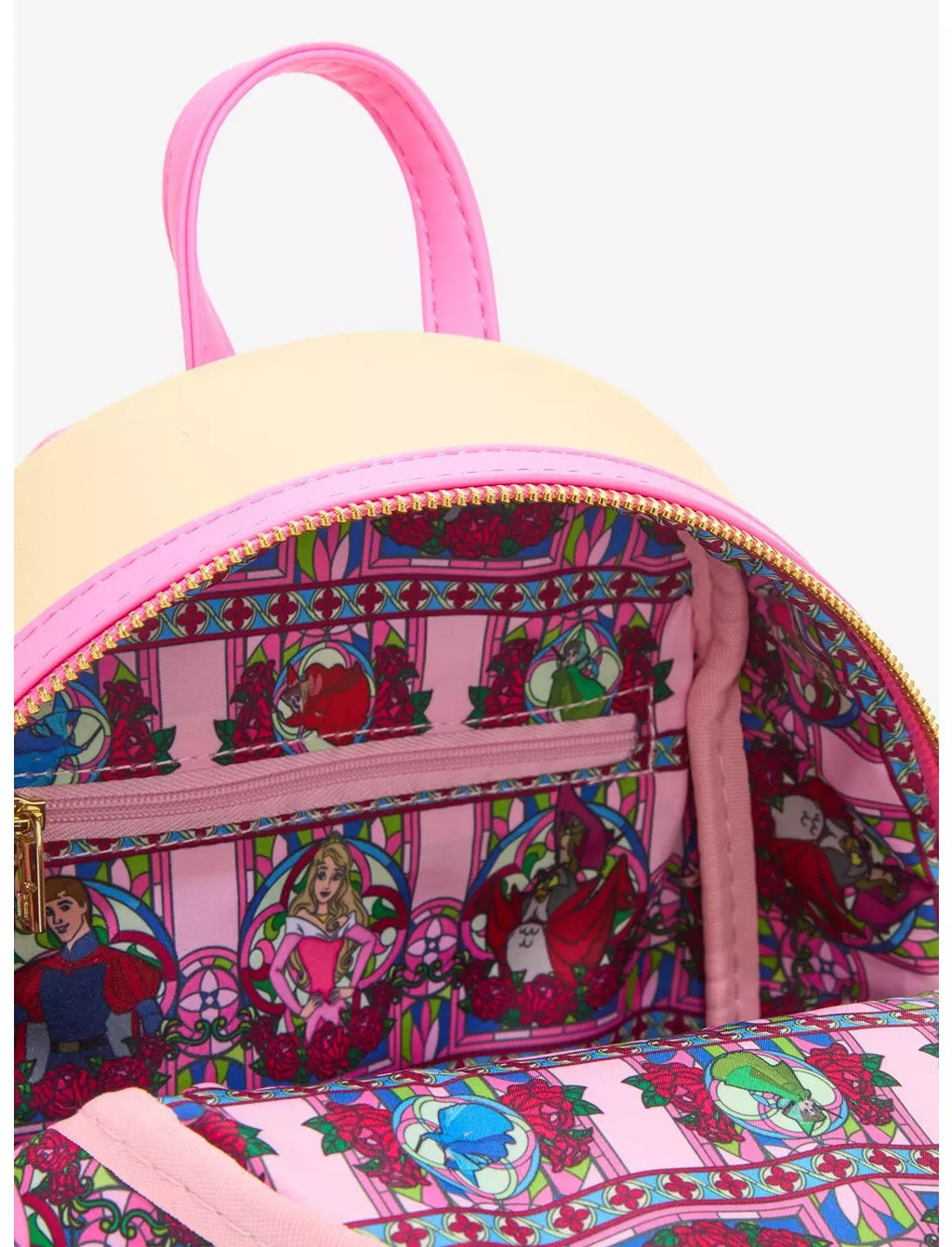 Loungefly Disney Sleeping Beauty Aurora Stained Glass Portrait Mini Backpack