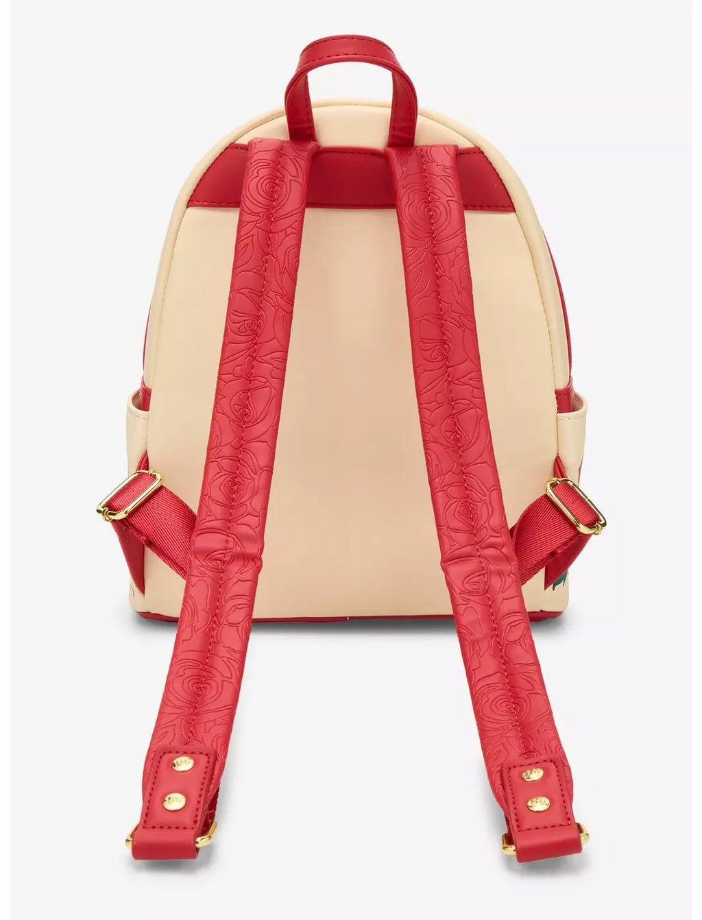 Loungefly Disney Beauty and the Beast Belle Roses Magnetic Door Mini Backpack