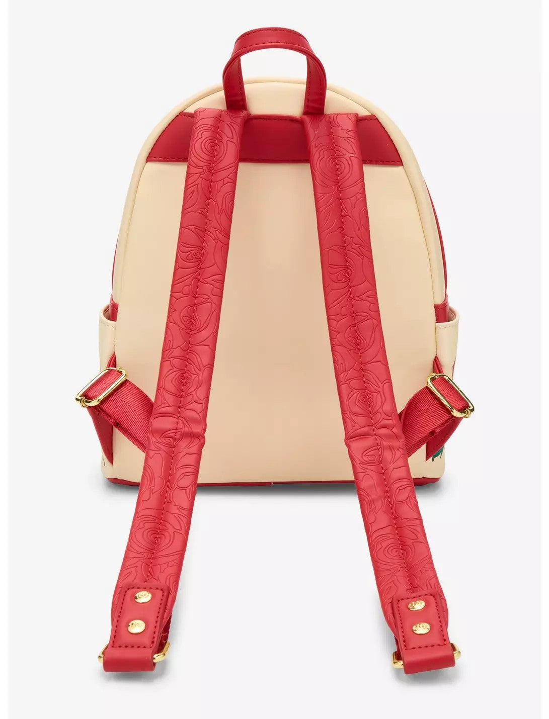 Loungefly Disney Beauty and the Beast Belle Roses Magnetic Door Mini Backpack