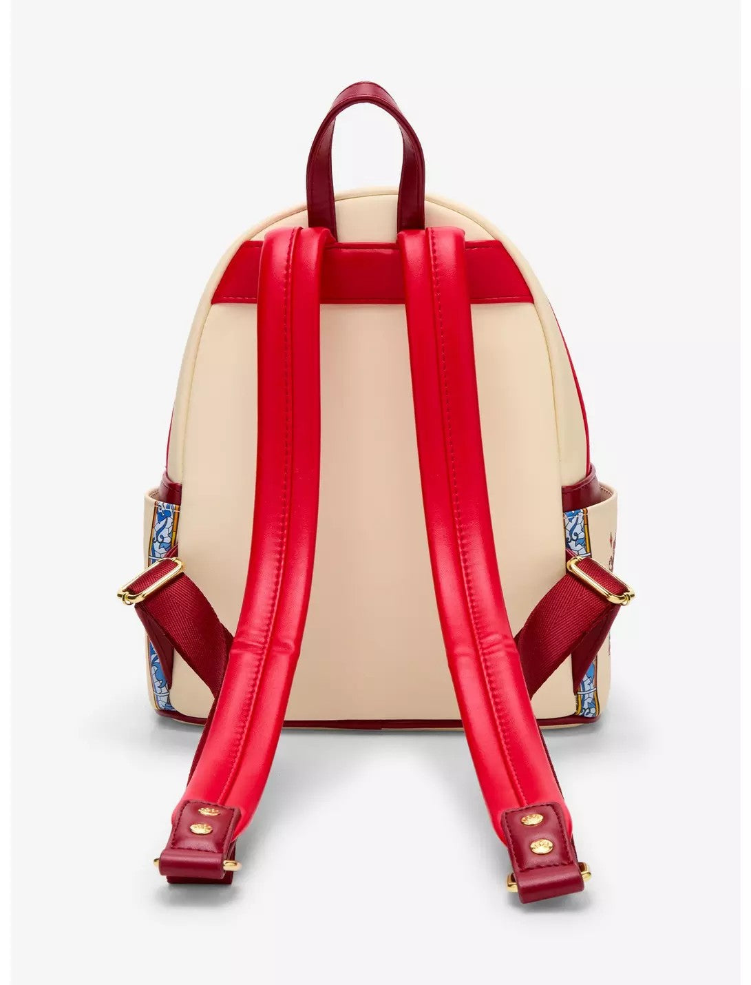 Loungefly Disney Beauty and the Beast Belle Red Stained Glass Portrait Mini Backpack