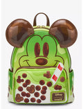 Loungefly Disney Mickey Mouse Green Tea Boba Figural Mini Backpack