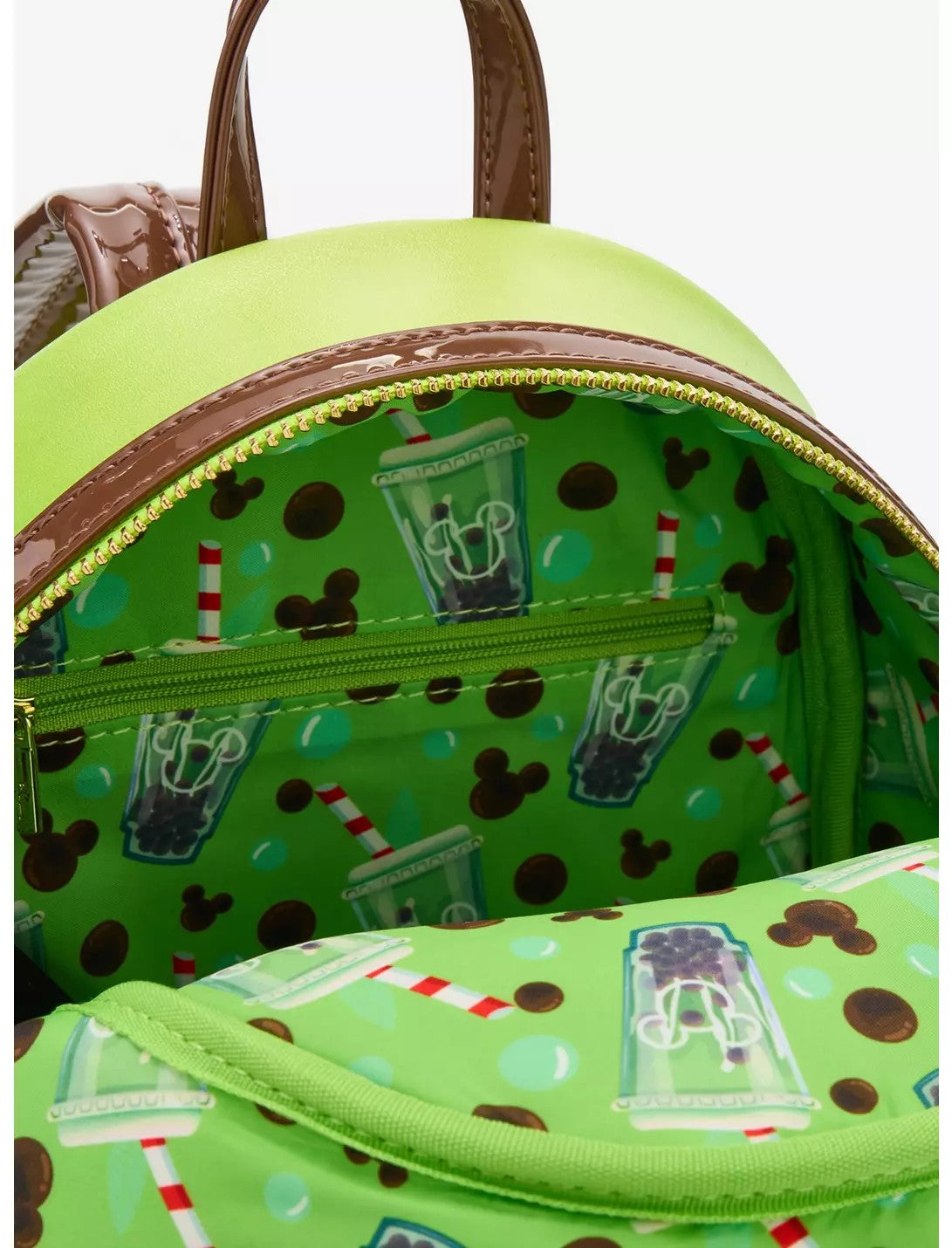 Loungefly Disney Mickey Mouse Green Tea Boba Figural Mini Backpack