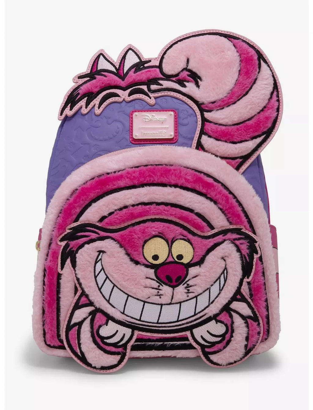 Loungefly Disney Alice in Wonderland Fuzzy Cheshire Cat Mini Backpack