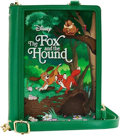 Loungefly Disney Fox and the Hound Classic Books Convertible Crossbody Purse
