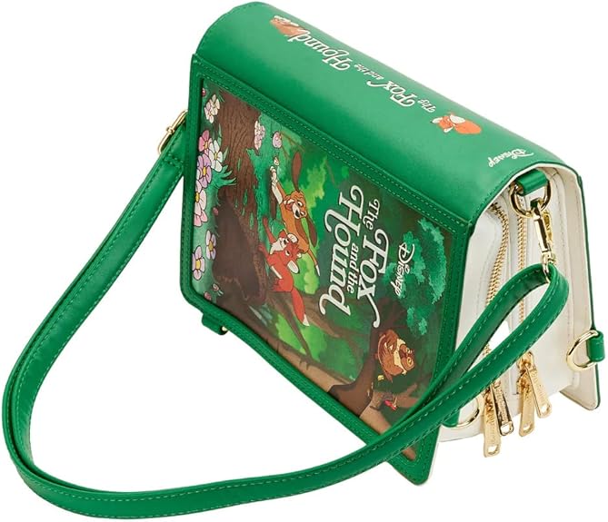 Loungefly Disney Fox and the Hound Classic Books Convertible Crossbody Purse