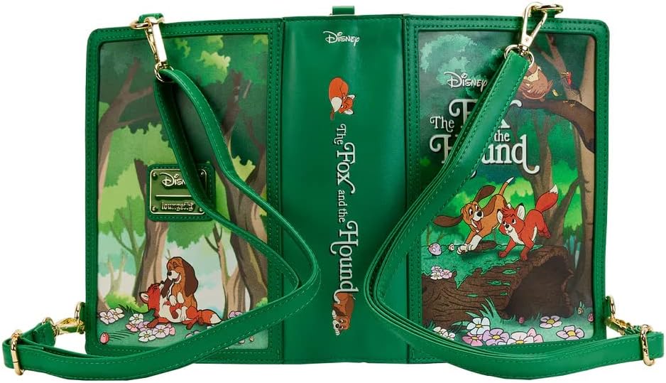 Loungefly Disney Fox and the Hound Classic Books Convertible Crossbody Purse