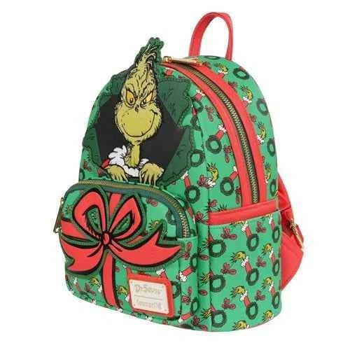 Loungefly How the Grinch Stole Christmas Grinch Christmas Present Mini-Backpack