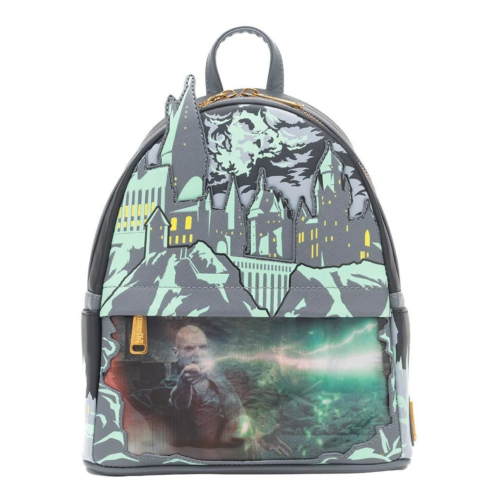 Loungefly Harry Potter Glow in the Dark Battle of Hogwarts Lenticular Mini Backpack