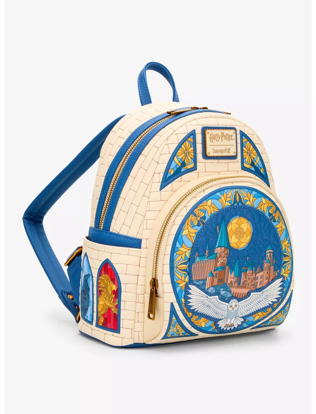 Loungefly Harry Potter Hedwig Hogwarts Stained Glass Mini Backpack