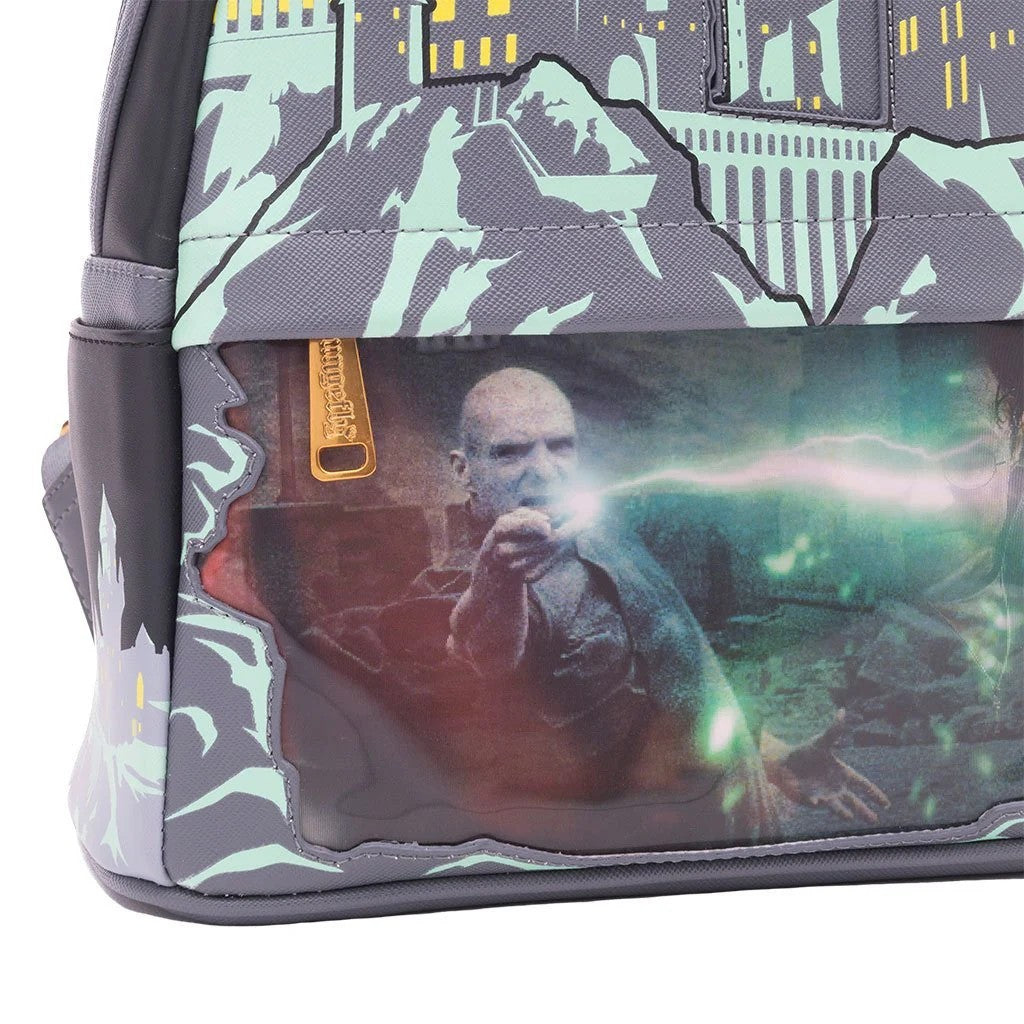 Loungefly Harry Potter Glow in the Dark Battle of Hogwarts Lenticular Mini Backpack