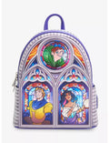 Loungefly Disney The Hunchback of Notre Dame Character Stained Glass Windows Mini Backpack