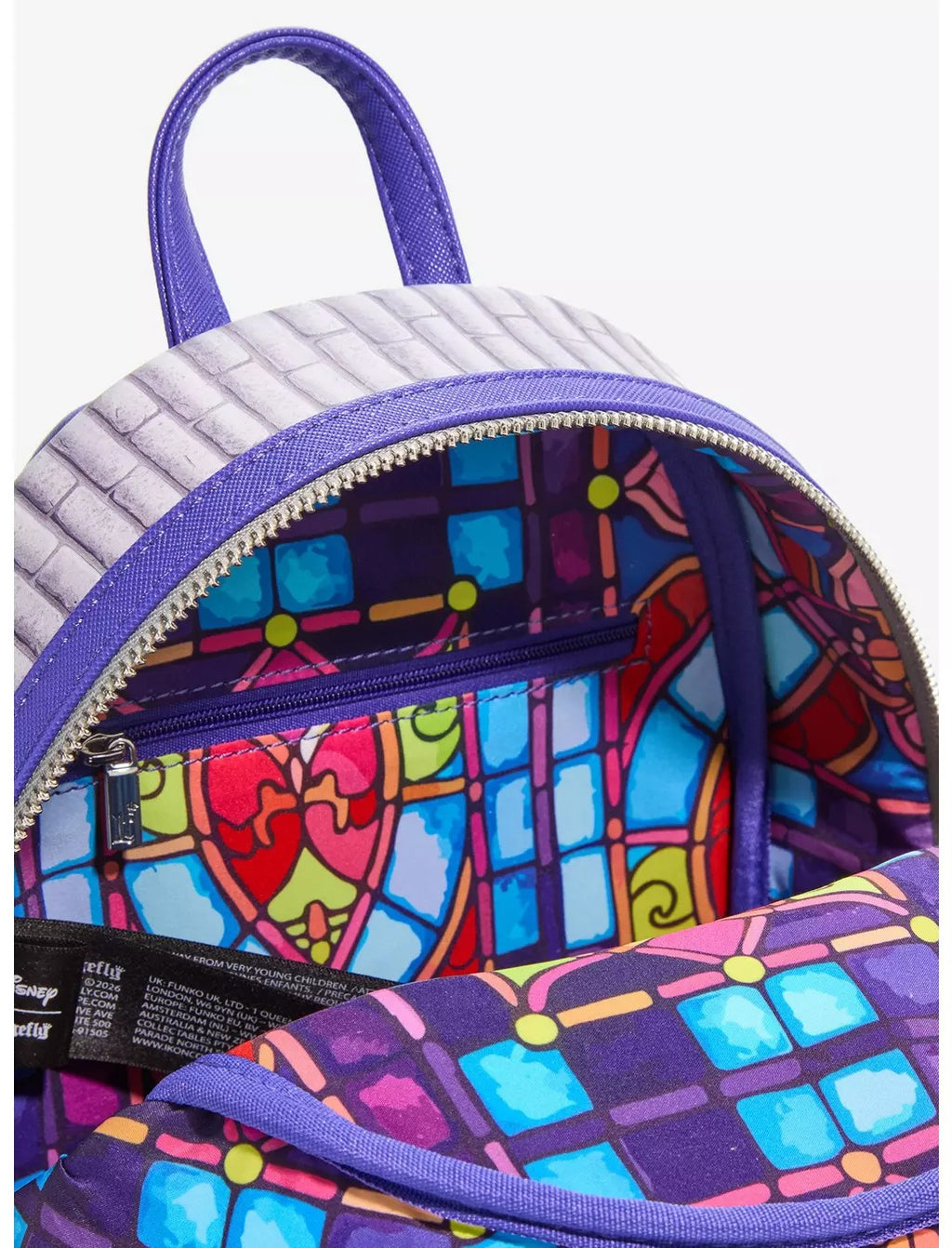 Loungefly Disney The Hunchback of Notre Dame Character Stained Glass Windows Mini Backpack