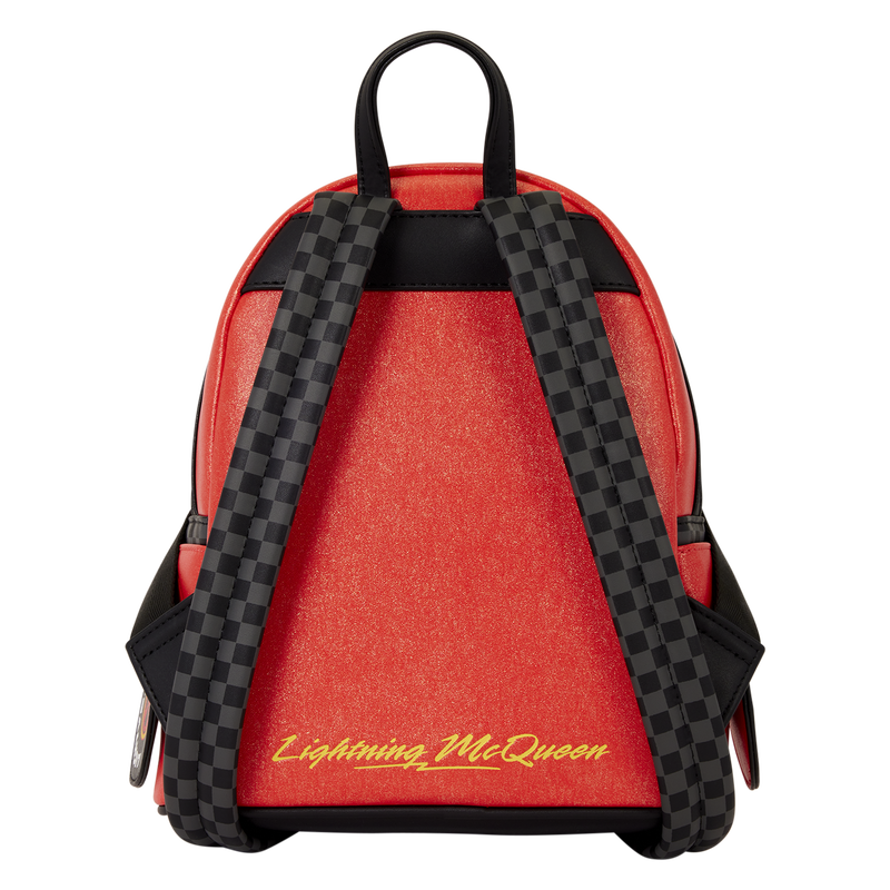 Loungefly Disney Pixar Cars 20th Anniversary Lightning McQueen Cosplay Light-Up Mini Backpack