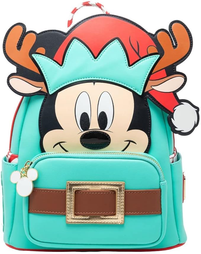 Loungefly Disney Light Up Mickey Mouse Reindeer Cosplay Backpack
