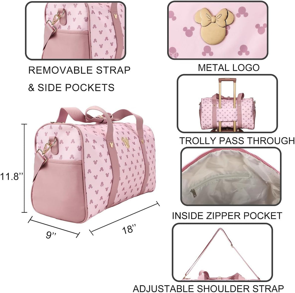 BioWorld Disney Minnie Mouse Ears Pink 18" Duffle Bag