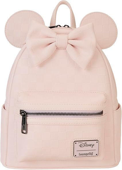 Loungefly Minnie Mouse Checkered Texture Mini Backpack