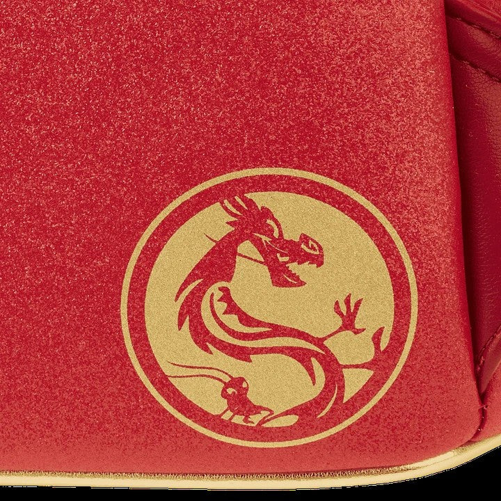Loungefly Disney Mulan 25th Anniversary Mushu Glitter Cosplay Mini Backpack