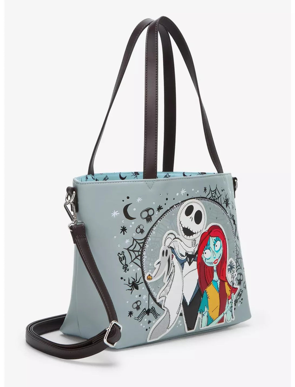 Loungefly Disney The Nightmare Before Christmas Jack, Sally, & Zero Sequin Tote and Wallet