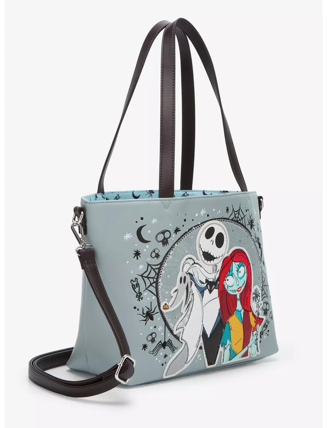 Loungefly Disney The Nightmare Before Christmas Jack, Sally, & Zero Sequin Tote and Wallet