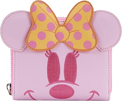 Loungefly Disney Pastel Ghost Minnie Glow in the Dark Women's Zip-Around Wallet