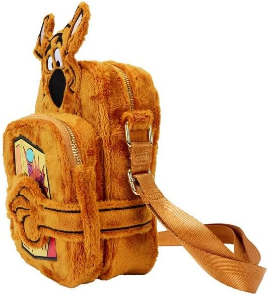 Loungefly Scooby-Doo Snacks Crossbuddies Cosplay Crossbody Bag with Coin Bag, Brown
