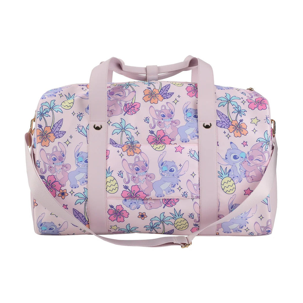 BioWorld- Disney Stitch & Angel 18" Pink Duffle Bag