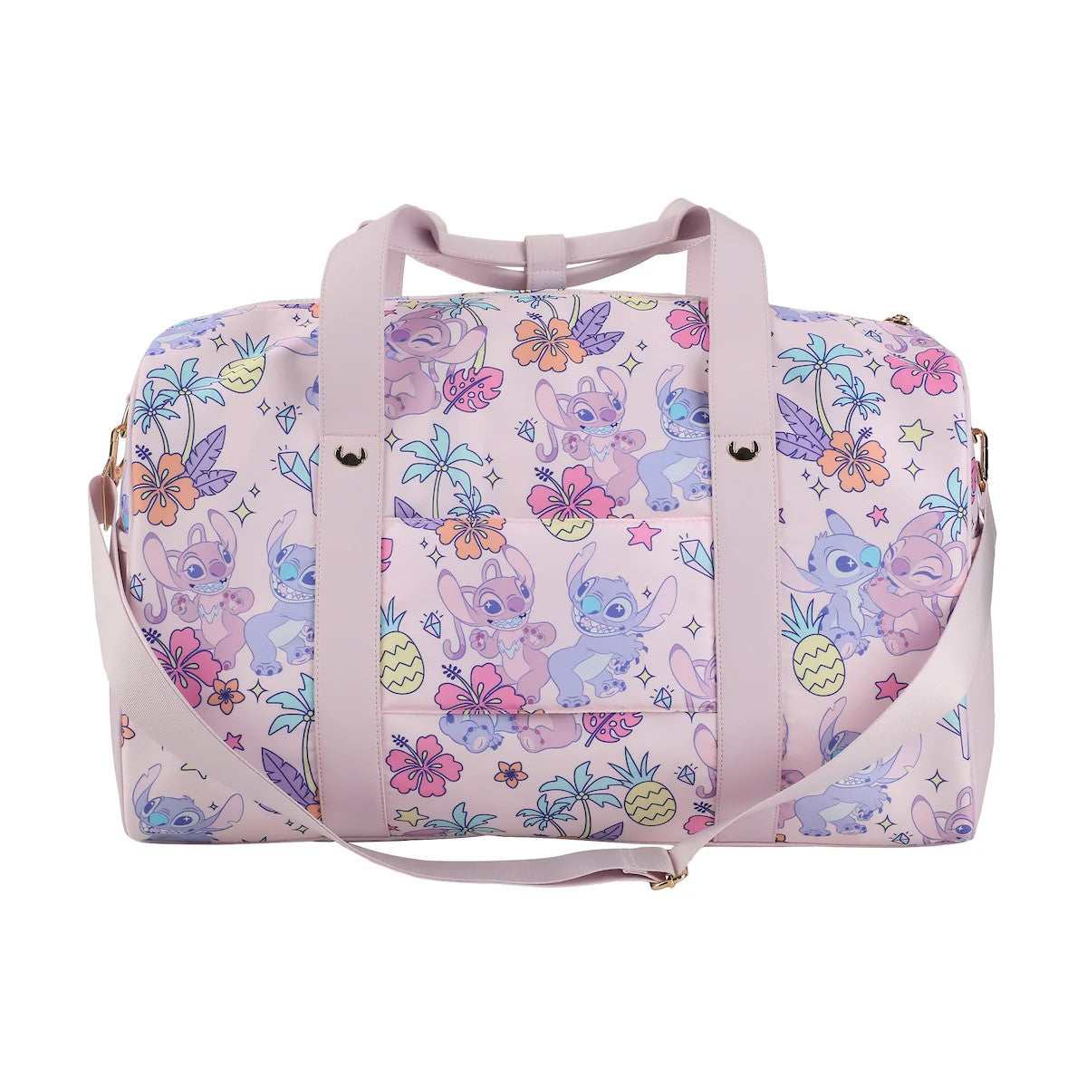 BioWorld- Disney Stitch & Angel 18" Pink Duffle Bag