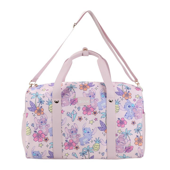 BioWorld- Disney Stitch & Angel 18" Pink Duffle Bag