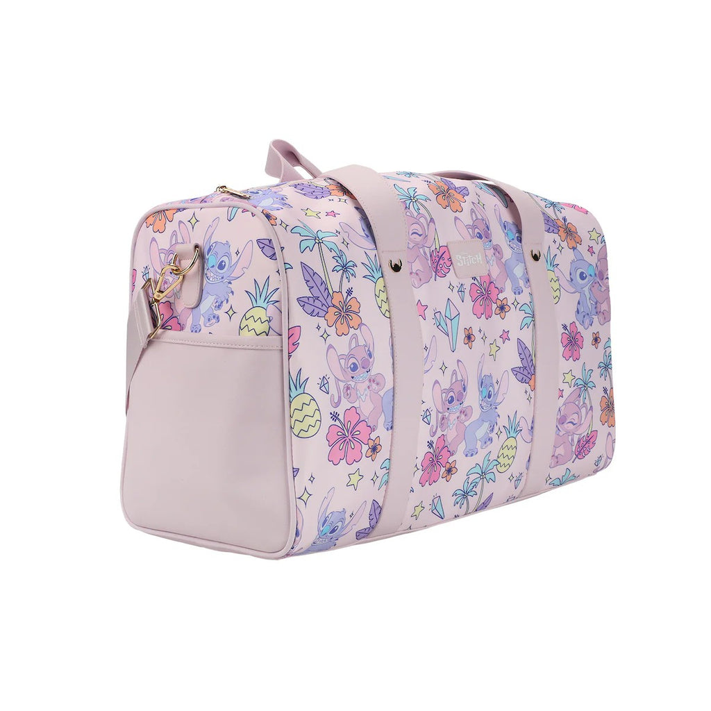 BioWorld- Disney Stitch & Angel 18" Pink Duffle Bag