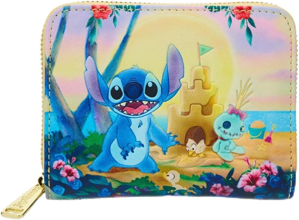 Loungefly Disney Lilo & Stitch Beach Scene Small Zip Wallet