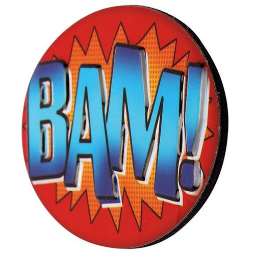 Bam Embossed Metal Magnet: Tin