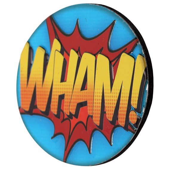 Wham Embossed Metal Magnet: Tin