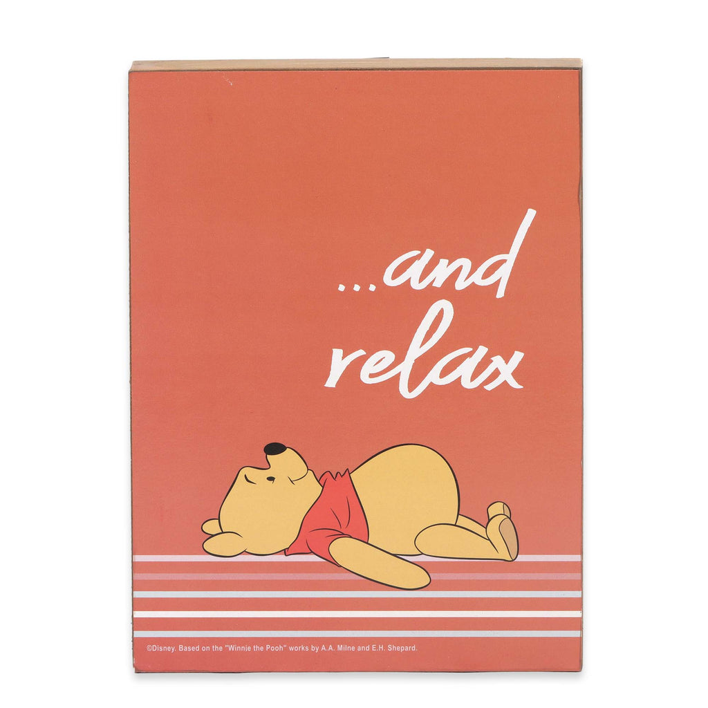 Disney Winnie the Pooh Relax Striped Wood Wall Decor: Wood