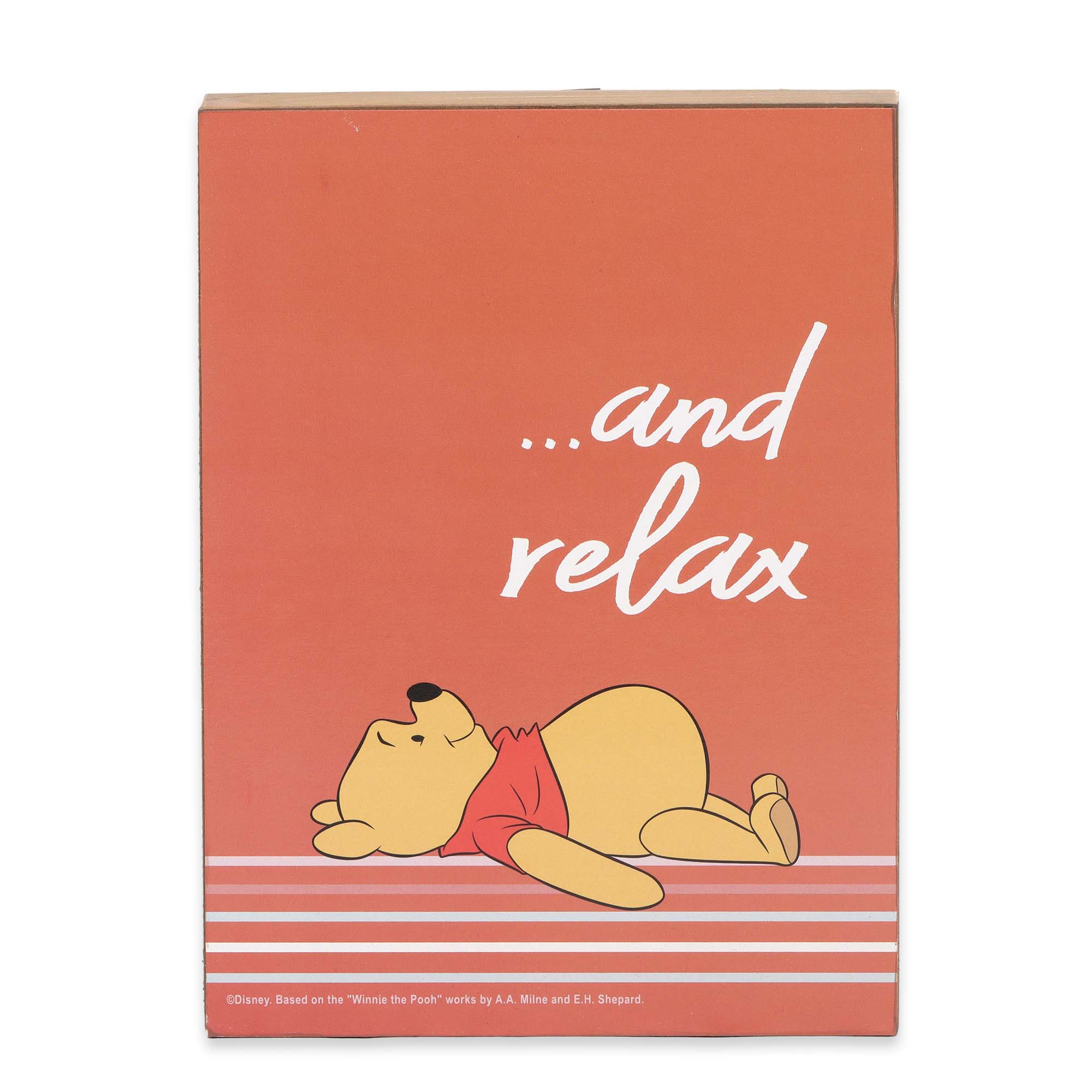 Disney Winnie the Pooh Relax Striped Wood Wall Decor: Wood