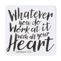 Whatever You Do Embossed Metal Magnet: Tin