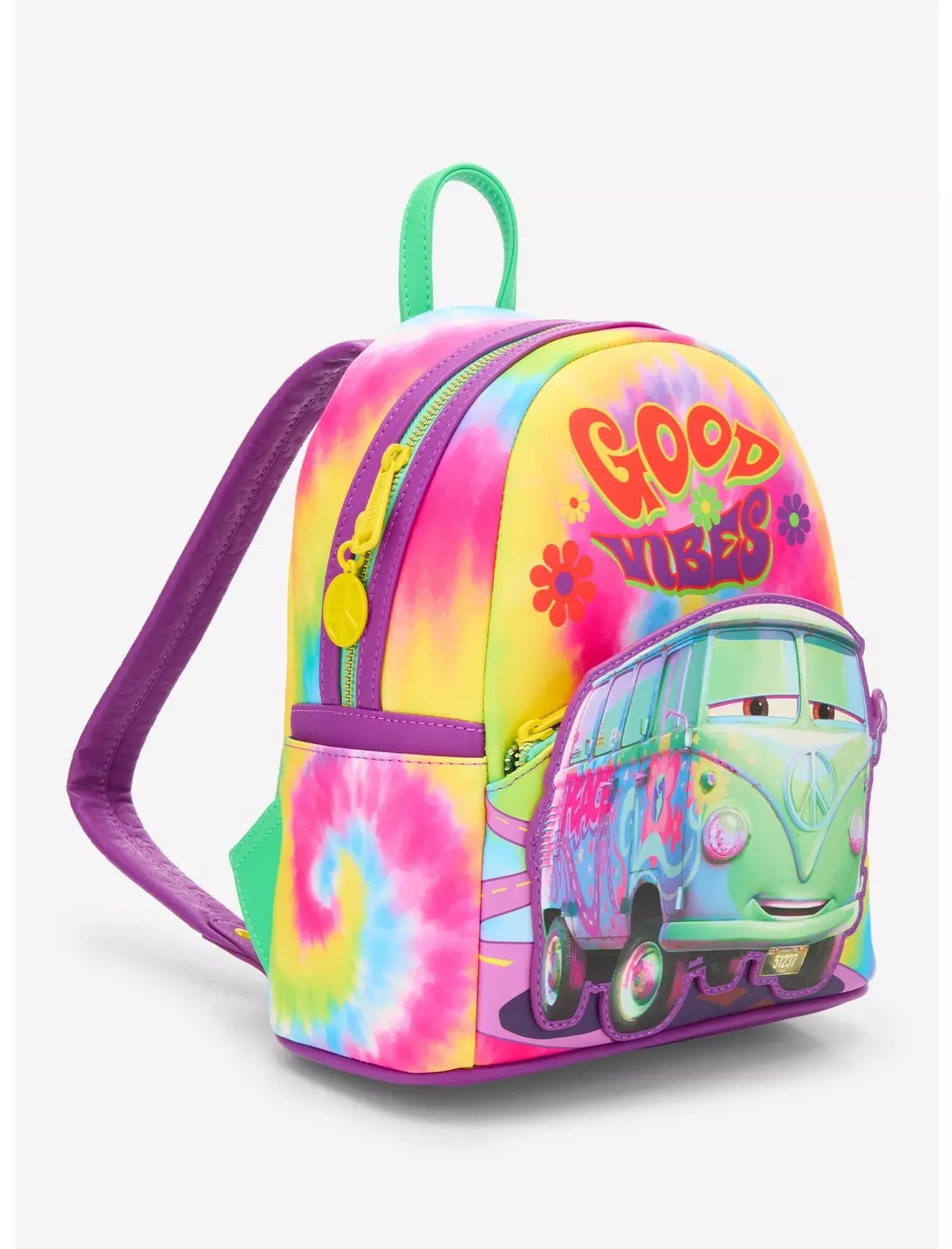 Loungefly Disney Pixar Cars Fillmore Tie-Dye Min Backpack