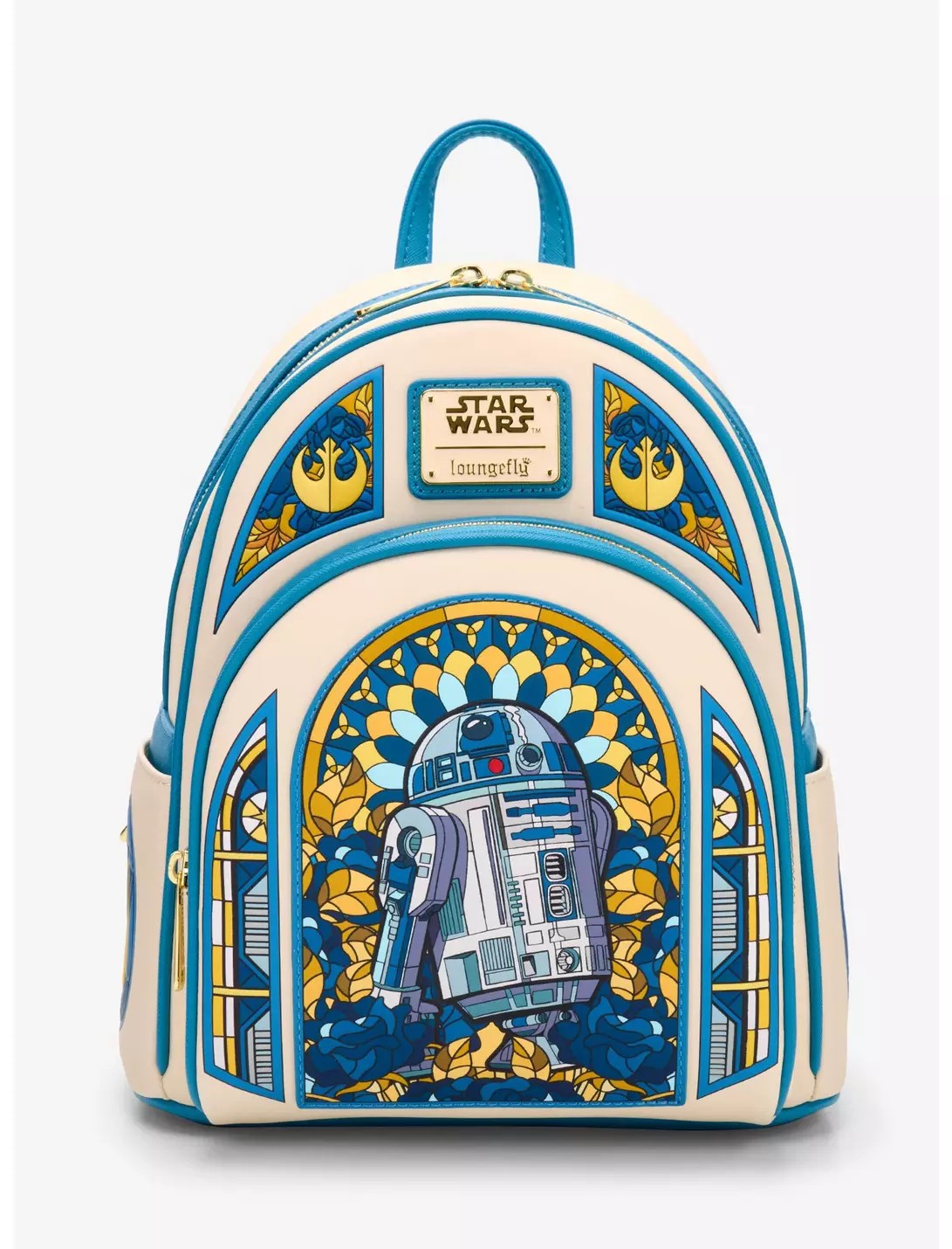 Loungefly Star Wars R2-D2 Stained Glass Portrait Mini Backpack