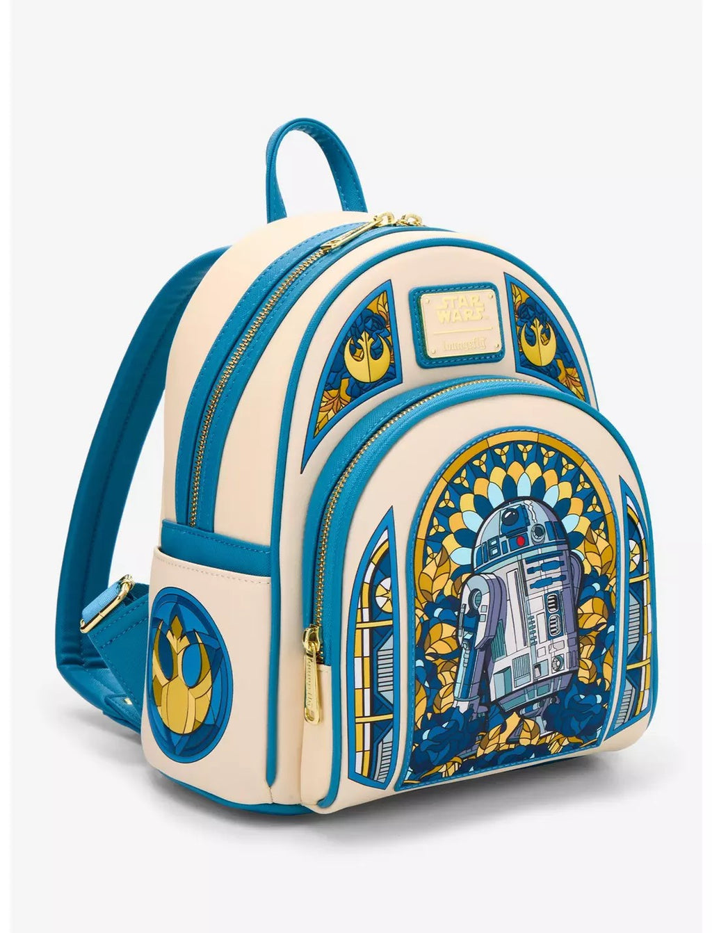 Loungefly Star Wars R2-D2 Stained Glass Portrait Mini Backpack